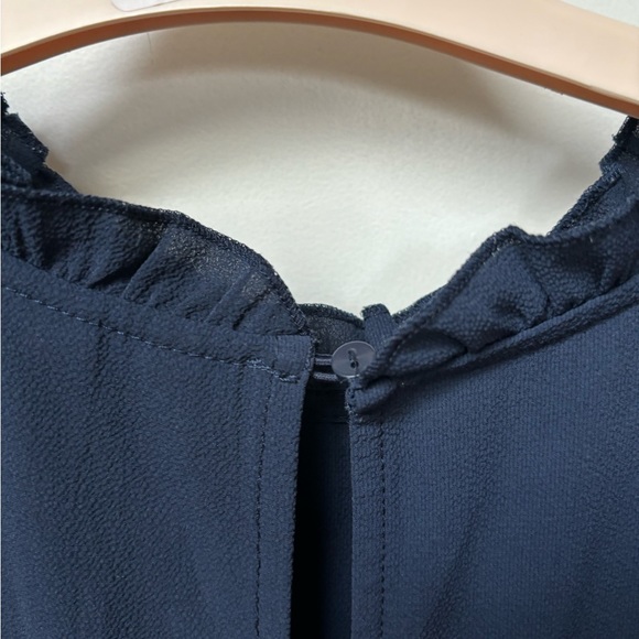 H&M Navy blue chiffon material midi dress. - Picture 7 of 8